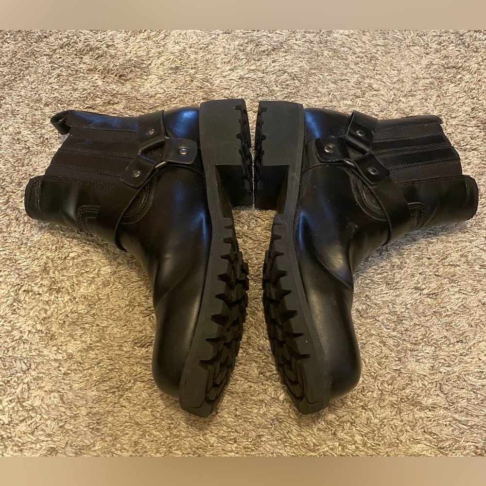 Faded Glory Vintage Black Chunky Ankle Boots Size 11, 90’s Y2K 🦋 - Picture 3 of 7